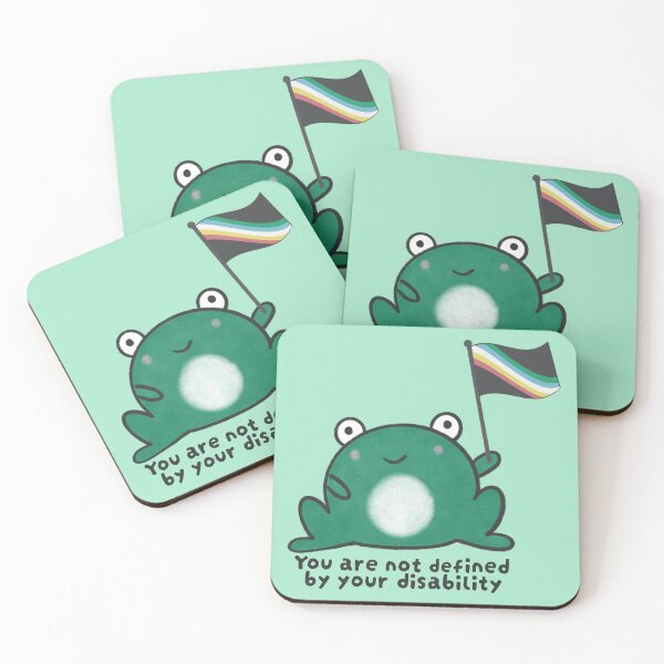 Item preview, Disability Frog 1 - not defined by disability designed and sold by Phoebe Liz Design.