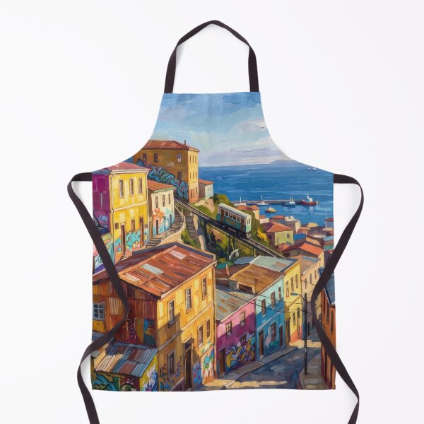 Item preview, Valparaíso's Painted Hillside designed and sold by RedPeaStudio.