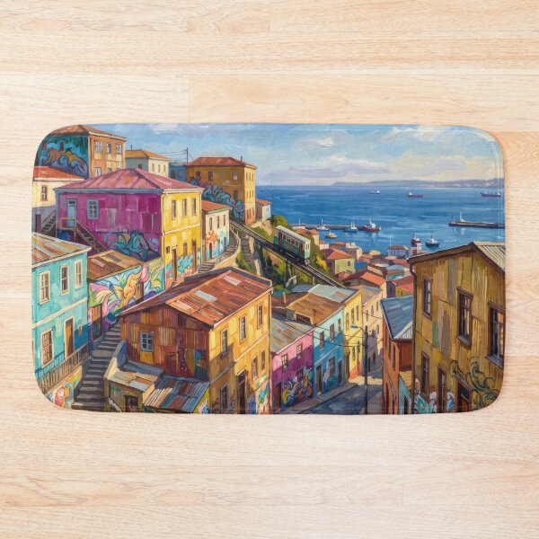 Item preview, Valparaíso's Painted Hillside designed and sold by RedPeaStudio.
