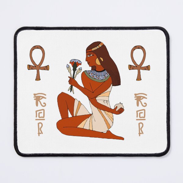 Item preview, Ancient Egyptian Woman Ankh | Egyptian Goddess Lotus | Ankh Symbol Egyptian Art designed and sold by GulfSignature.