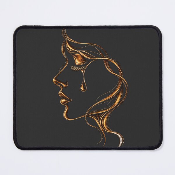 Item preview, Golden Tear - Minimalist Woman Line Art designed and sold by PrintGo26.
