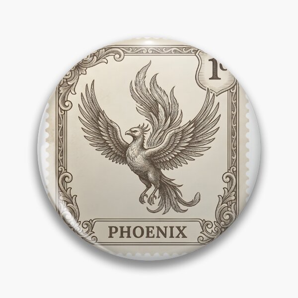 Item preview, Vintage Phoenix Postage Stamp - Antique Engraving Art designed and sold by JeanChiale.