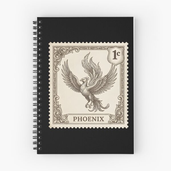 Item preview, Vintage Phoenix Postage Stamp - Antique Engraving Art designed and sold by JeanChiale.