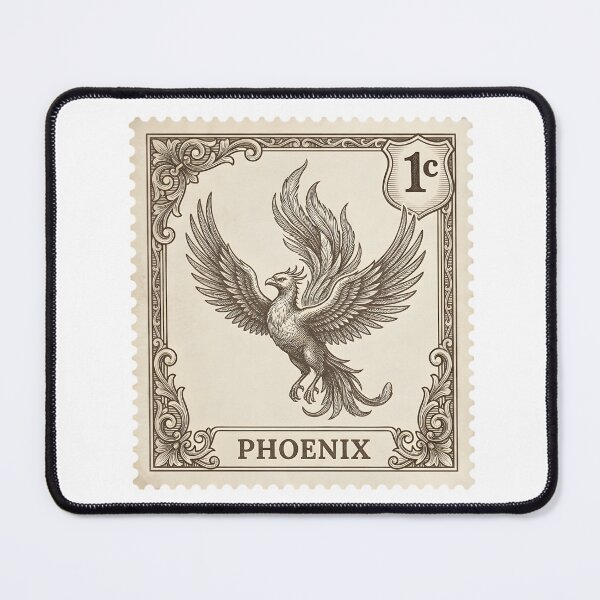 Item preview, Vintage Phoenix Postage Stamp - Antique Engraving Art designed and sold by JeanChiale.