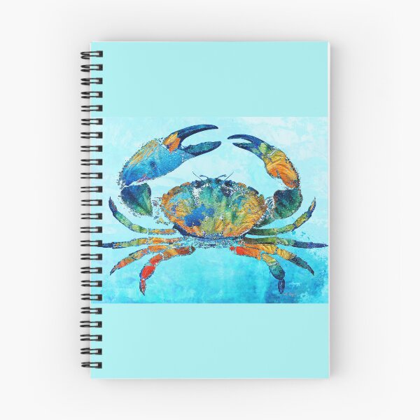 Item preview, Stone Crab Art Colorful Beach Tropical Artwork Coastal Blue designed and sold by Sharon Cummings Art.