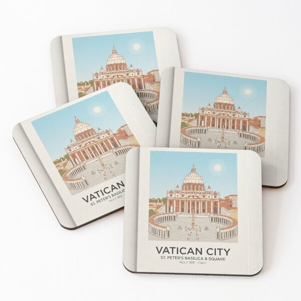 Item preview, Vatican City St. Peter’s Basilica & Square Travel Poster designed and sold by ElartedeNoel.