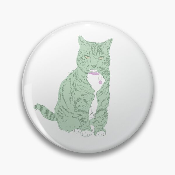 Item preview, Green cat sticker designed and sold by nova.draws.