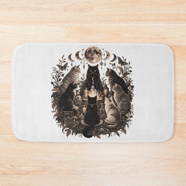 Item preview, Celestial Cat Coven Shirt Mystical Black Cat Witchy Moon Phase Tee designed and sold by LessIsLoud.