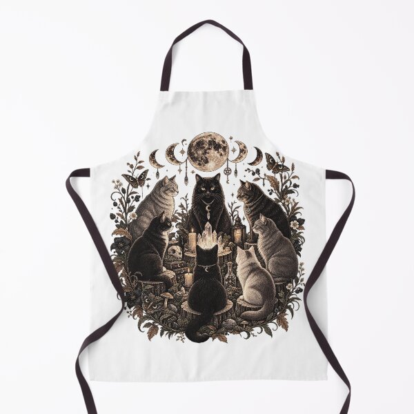 Item preview, Celestial Cat Coven Shirt Mystical Black Cat Witchy Moon Phase Tee designed and sold by LessIsLoud.