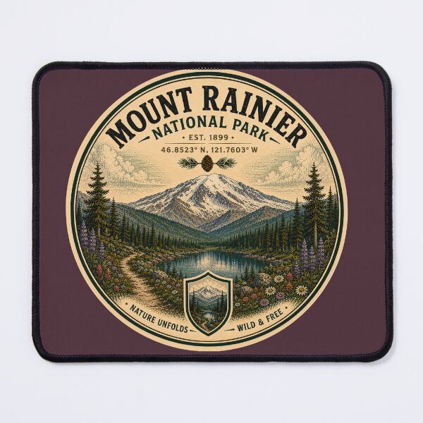Item preview, Vintage Mount Rainier National Park Washington designed and sold by T-Motive.