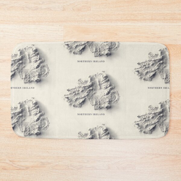 Item preview, Northern Ireland Shaded Relief Map 3D digitally rendered designed and sold by ThinkAboutMaps.