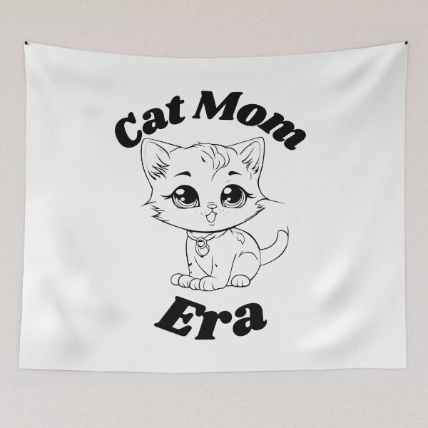 Item preview, Cute Minimalist Cat Mom Tuxedo Cat Line Art designed and sold by Jelicint.