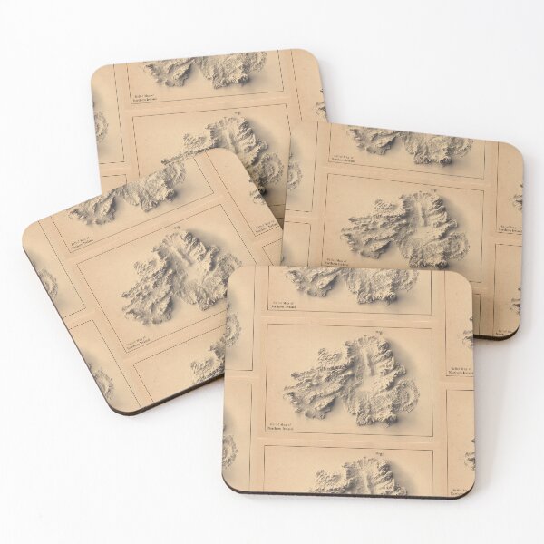 Item preview, Copy of Northern Ireland Shaded Relief Map 3D digitally rendered designed and sold by ThinkAboutMaps.