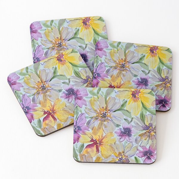 Item preview, Vintage Watercolor Flower Toss designed and sold by Vintage-Lady65.