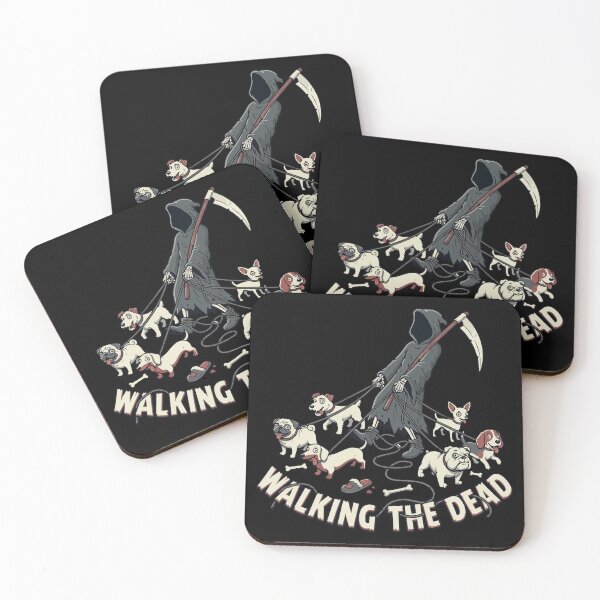 Item preview, HALLOWEEN Walking The Dead Funny Grim Reaper Dog Walker designed and sold by Uglyandcute.