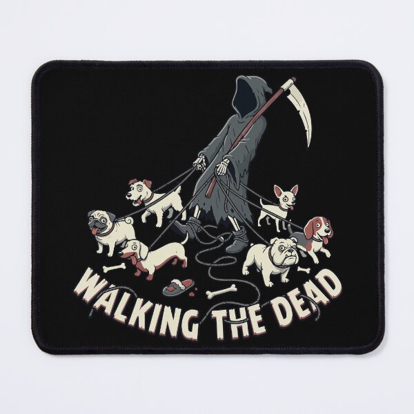 Item preview, HALLOWEEN Walking The Dead Funny Grim Reaper Dog Walker designed and sold by Uglyandcute.