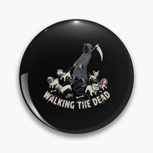Item preview, HALLOWEEN Walking The Dead Funny Grim Reaper Dog Walker designed and sold by Uglyandcute.