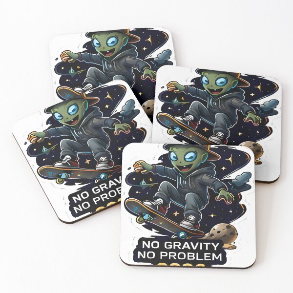 Item preview, No Gravity, No Problem 2026 — Alien Skateboarder designed and sold by ikramandco.
