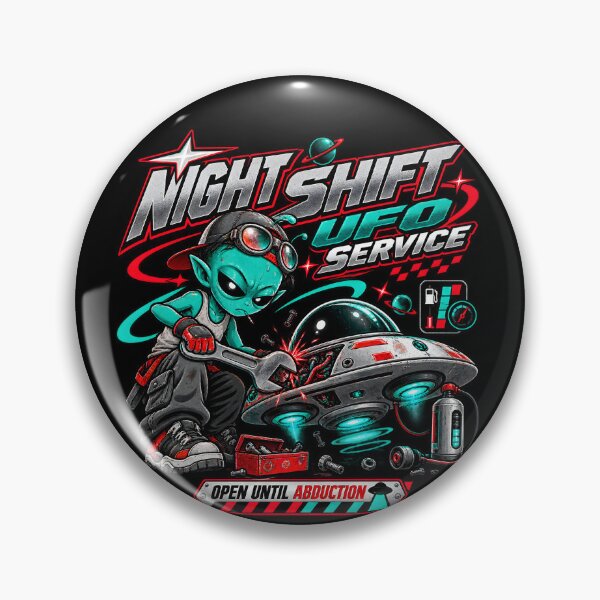 Item preview, Night Shift UFO Service Alien Mechanic Graphic designed and sold by Ajdaprint.