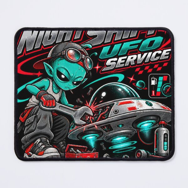 Item preview, Night Shift UFO Service Alien Mechanic Graphic designed and sold by Ajdaprint.