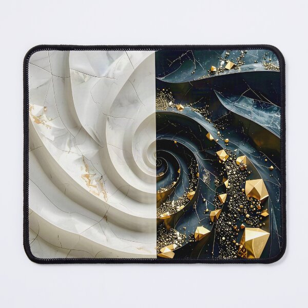 Item preview, Alabaster and Slate Geometric Spiral with Pyrite Accents designed and sold by Vicky Brago-Mitchell®.