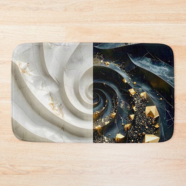 Item preview, Alabaster and Slate Geometric Spiral with Pyrite Accents designed and sold by Vicky Brago-Mitchell®.