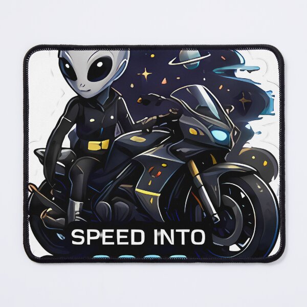 Item preview, Speed Into 2026 — Alien Motorcycle Rider designed and sold by ikramandco.
