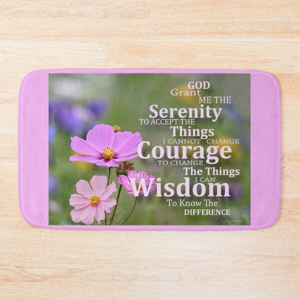 Item preview, Serenity Prayer Cosmos Flower Garden Inspirational Healing Spiritual Art designed and sold by Sharon Cummings Art.