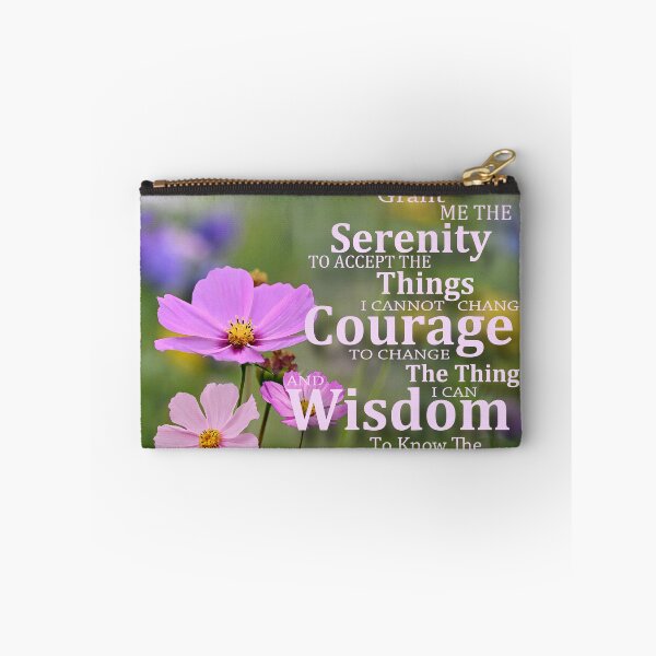Item preview, Serenity Prayer Cosmos Flower Garden Inspirational Healing Spiritual Art designed and sold by Sharon Cummings Art.