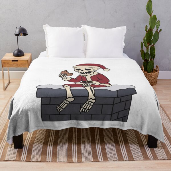 Item preview, Skeleton Santa Eating Cookies Chimney Funny Spooky Christmas Holiday designed and sold by wingoo22.