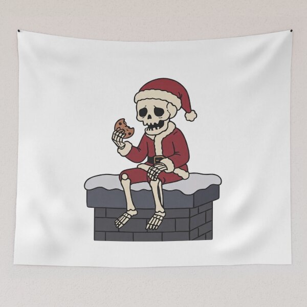 Item preview, Skeleton Santa Eating Cookies Chimney Funny Spooky Christmas Holiday designed and sold by wingoo22.