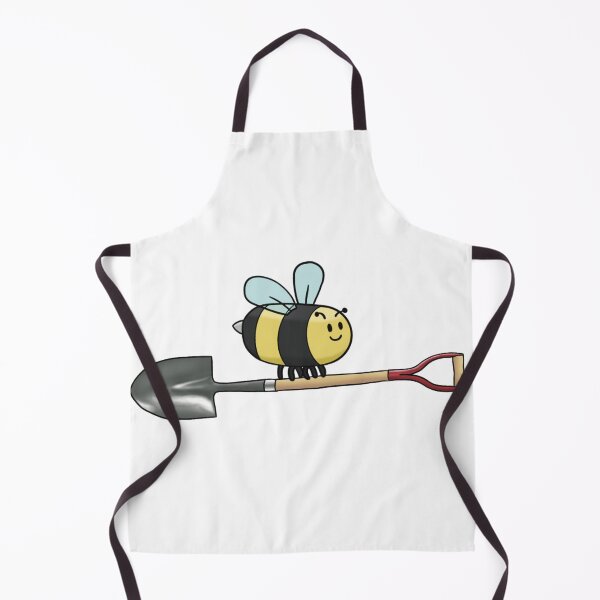 Item preview, Cute Cartoon Bee Shovel Gardening Insect Humor designed and sold by The Soapiest Goat.