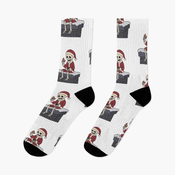 Item preview, Skeleton Santa Eating Cookies Chimney Funny Spooky Christmas Holiday designed and sold by wingoo22.
