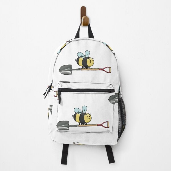 Item preview, Cute Cartoon Bee Shovel Gardening Insect Humor designed and sold by The Soapiest Goat.