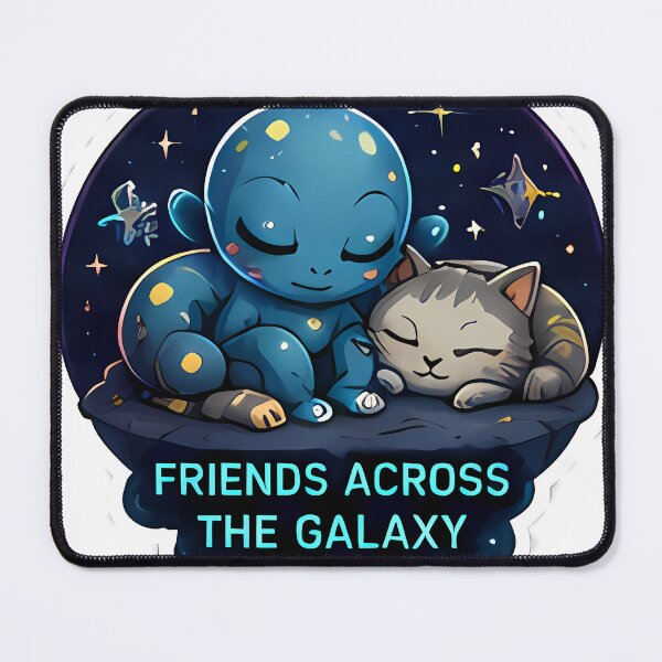 Item preview, Friends Across the Galaxy 2026 — Alien and Cat designed and sold by ikramandco.