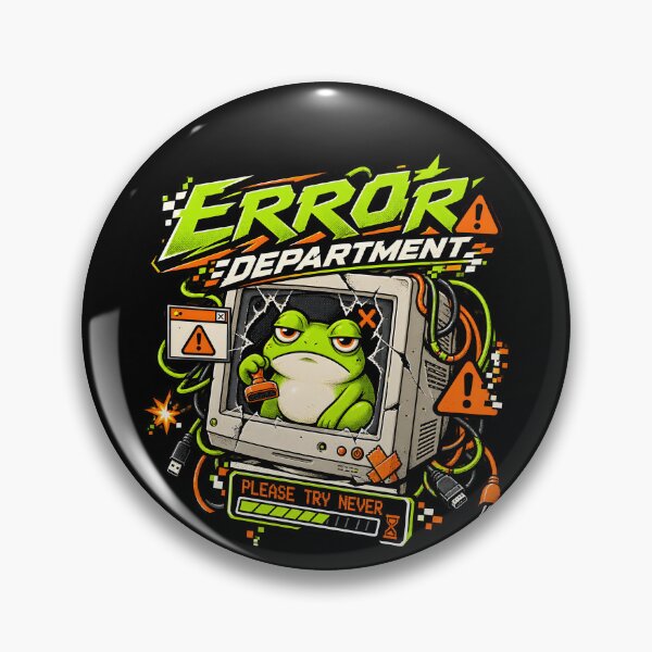 Item preview, Error Department Grumpy Frog Retro Computer Graphic designed and sold by Ajdaprint.