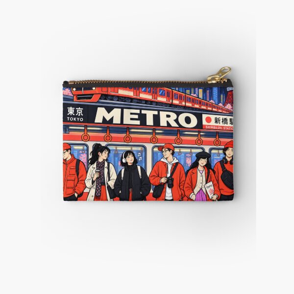 Item preview, Tokyo Japan Travel Subway Cityscape Cherry Blossom Art designed and sold by waikibi ⭐⭐⭐⭐⭐.