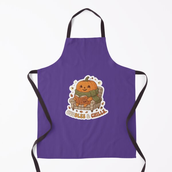 Item preview, Cuddles and Chills Cute Pumpkin Reading Spooky Stories Art designed and sold by NikBrin Prevail .