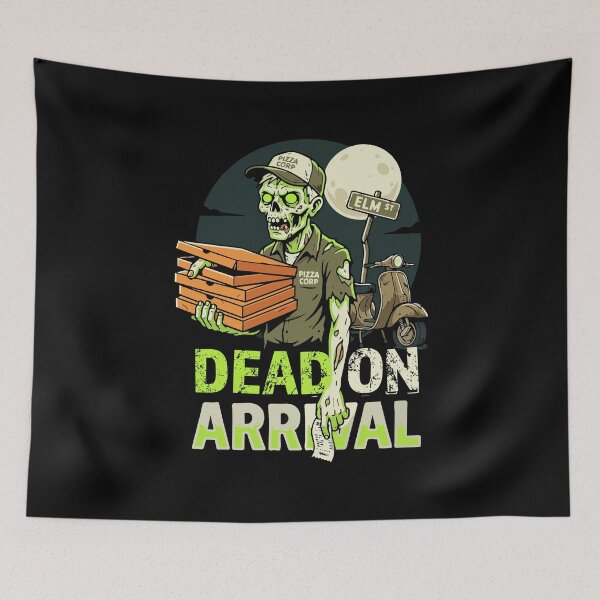 Item preview, Dead On Arrival Funny Zombie Pizza Delivery Halloween designed and sold by Uglyandcute.