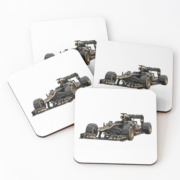 Item preview, 2012 Lotus E20 Kimi Raikkonen Black Gold Livery F1 Racing Car Illustration designed and sold by Motorline44.