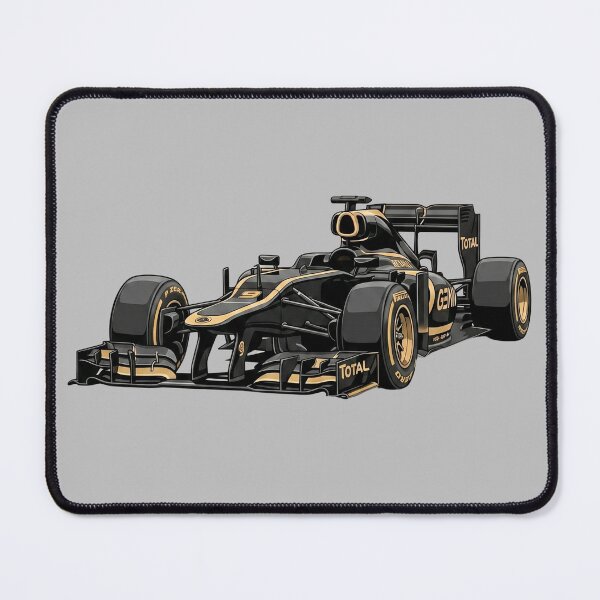 Item preview, 2012 Lotus E20 Kimi Raikkonen Black Gold Livery F1 Racing Car Illustration designed and sold by Motorline44.
