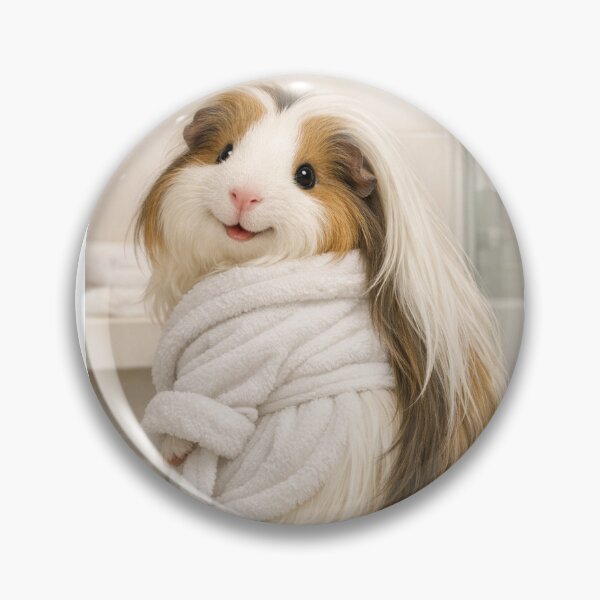 Item preview, Peruvian Guinea Pig Wearing a Bathrobe designed and sold by Sillytoe.