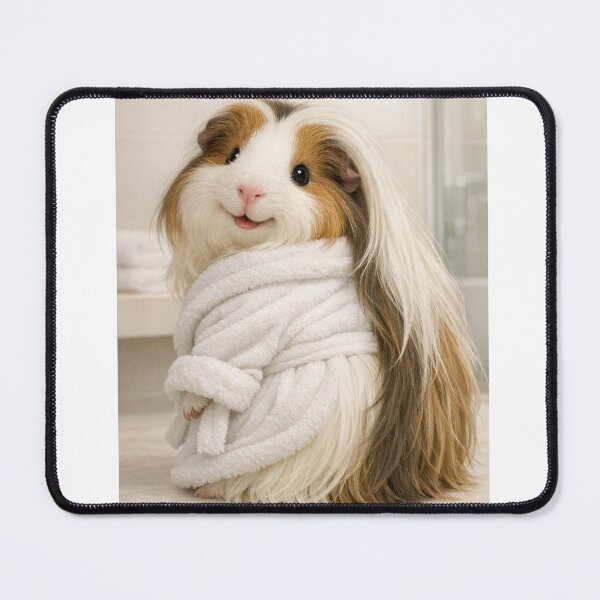 Item preview, Peruvian Guinea Pig Wearing a Bathrobe designed and sold by Sillytoe.