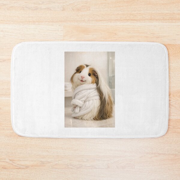 Item preview, Peruvian Guinea Pig Wearing a Bathrobe designed and sold by Sillytoe.