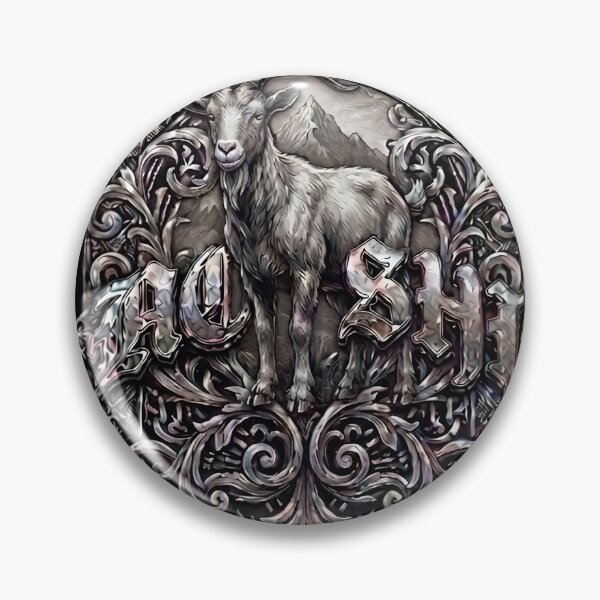 Item preview, AOTSHI Goat Emblem – Vintage Metallic Engraving designed and sold by AOTSHI.