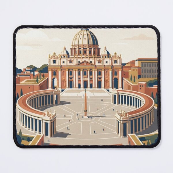 Item preview, Vatican City St. Peter’s Basilica & Square Travel Poster designed and sold by ElartedeNoel.