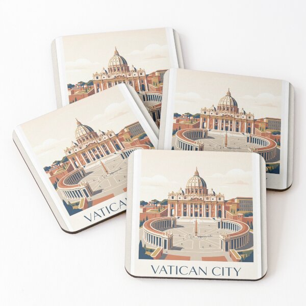 Item preview, Vatican City St. Peter’s Basilica & Square Travel Poster designed and sold by ElartedeNoel.