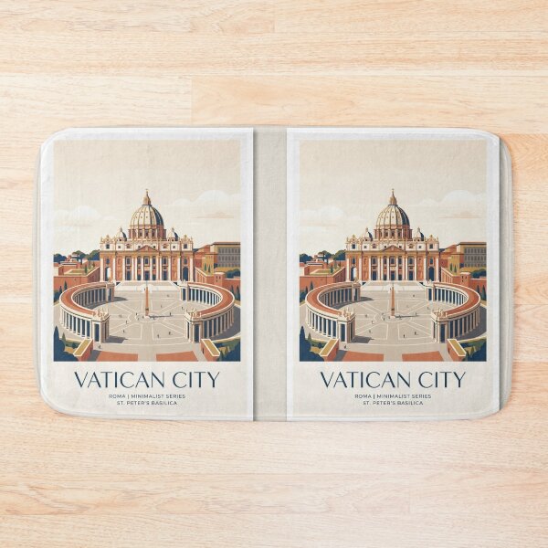 Item preview, Vatican City St. Peter’s Basilica & Square Travel Poster designed and sold by ElartedeNoel.