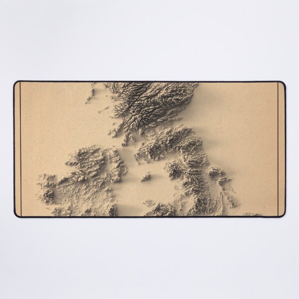 Item preview, United Kingdom UK and Ireland Relief 3D Map digitally-rendered designed and sold by ThinkAboutMaps.
