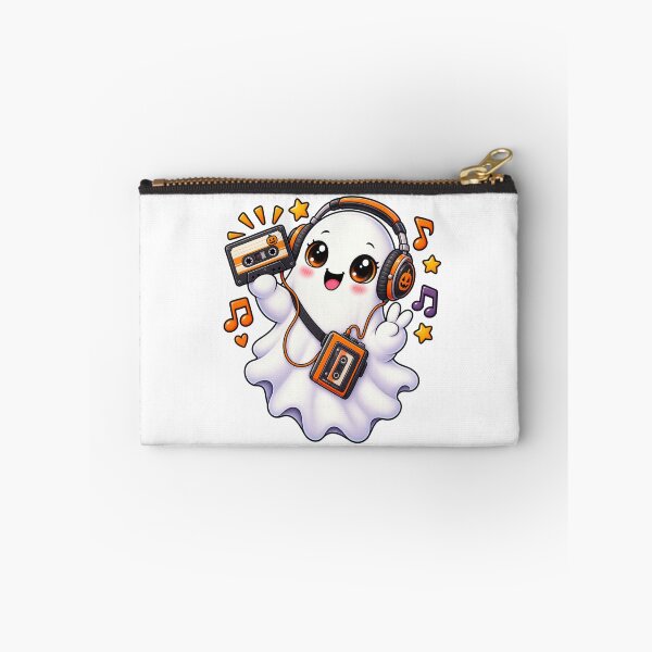 Item preview, Cute Cassette Ghost with Retro Music Player designed and sold by The Cutting Room.